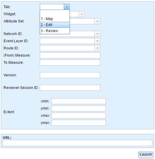 Event Editor Launcher tab Event Editor Launcher tab