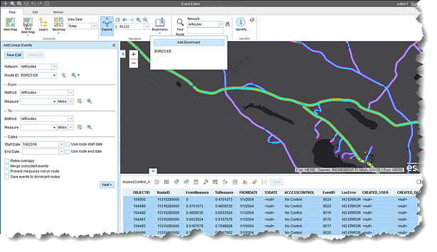 Event Editor's components Event Editor's components