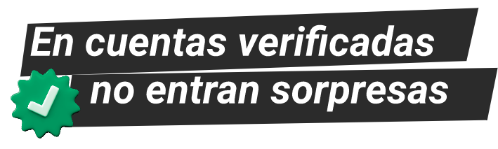 En cuentas verificadas no entran sorpresas